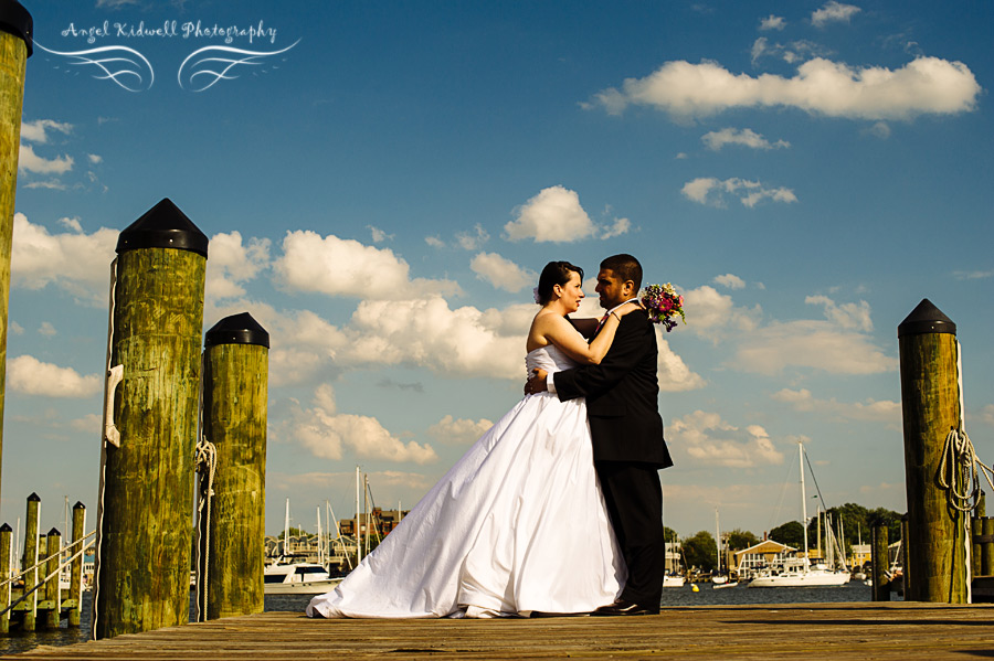 Bride and Groom Annapolis docks