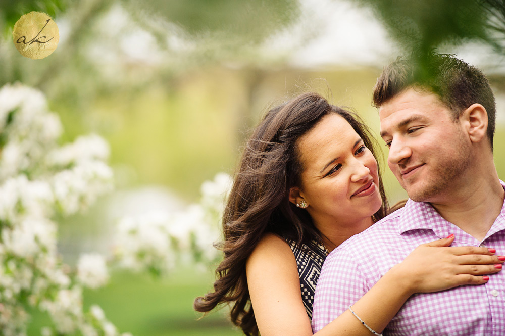 spring georgetown engagement portraits