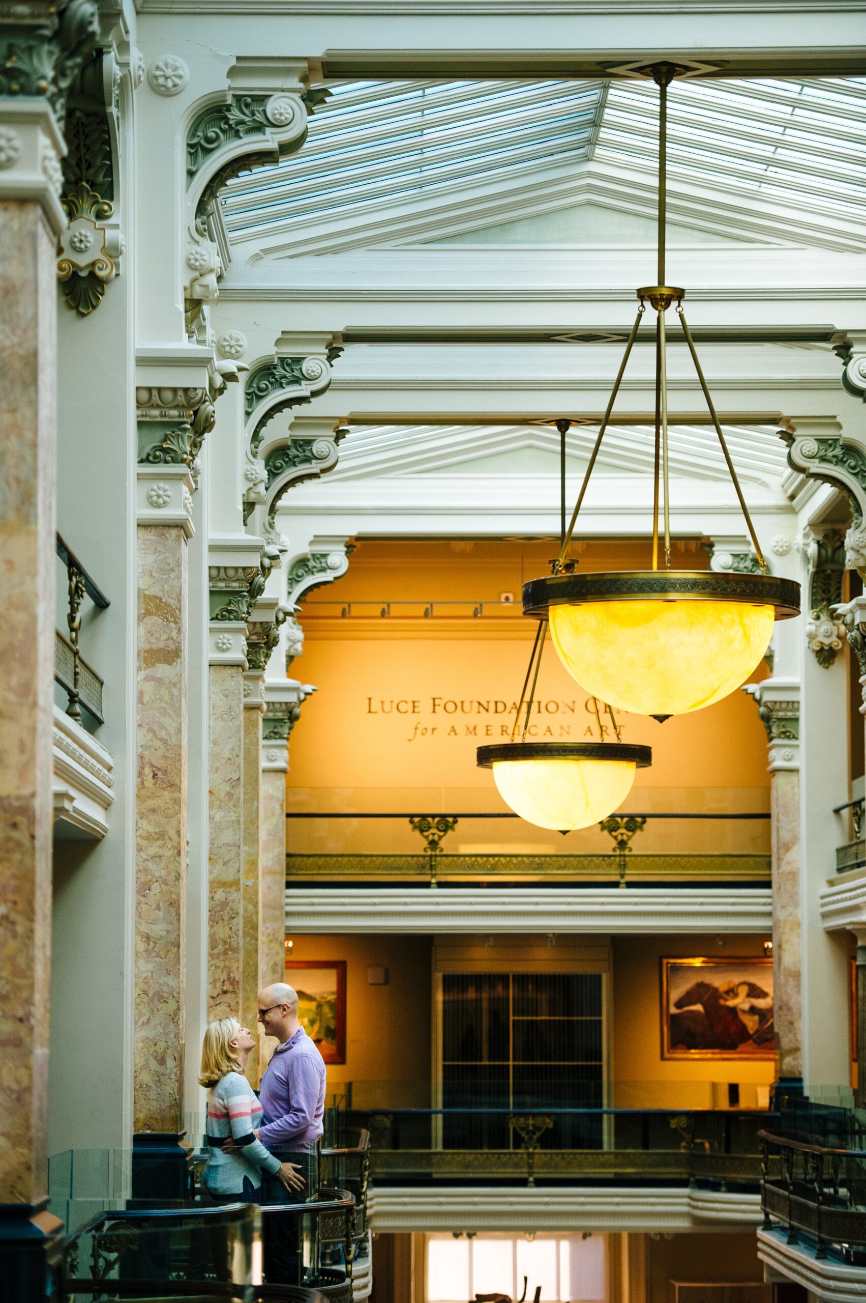 washington dc national portrait gallery engagement photos